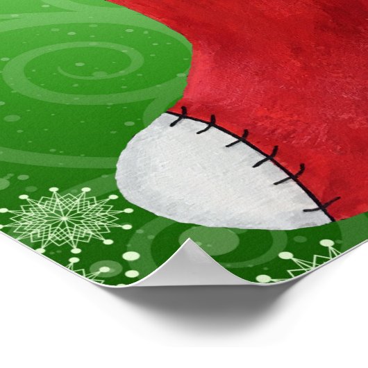 kerststaart met snoepsnoepriet poster (Hoek)