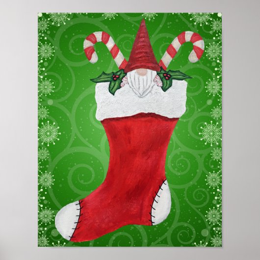 kerststaart met snoepsnoepriet poster (Voorkant)