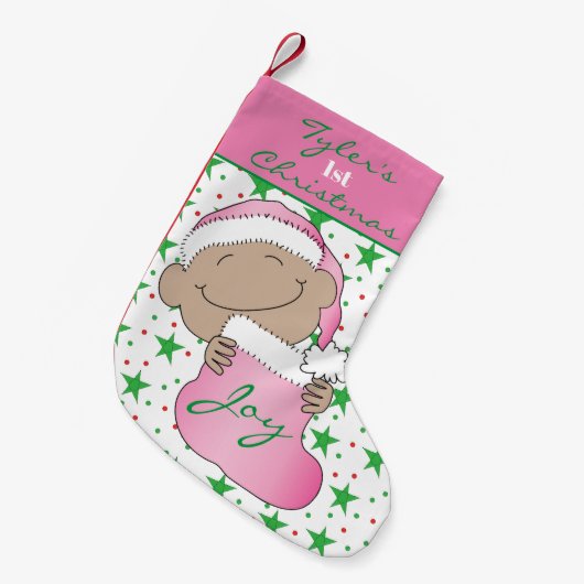 kerststaart/roze kleine kerstsok (Voorkant (Hangend))
