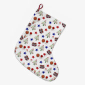 kerststaart, vrolijk kerstfeest grote kerstsok (Voorkant (Hangend))