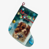 kerststaart, vrolijk kerstfeest grote kerstsok (Voorkant (Hangend))