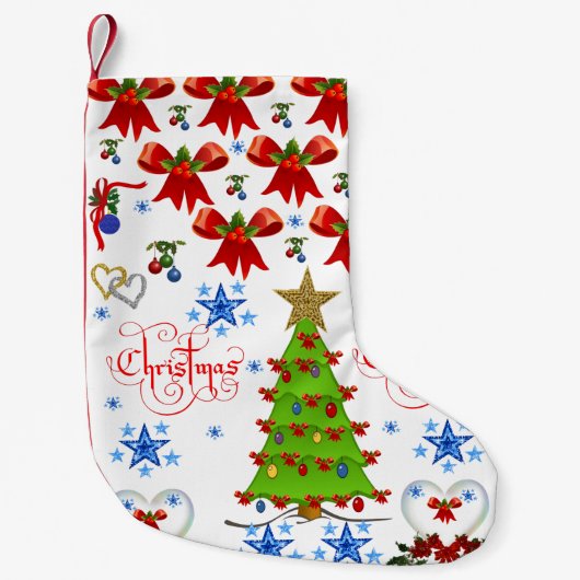 kerststaart wit kleine kerstsok (Voorkant)