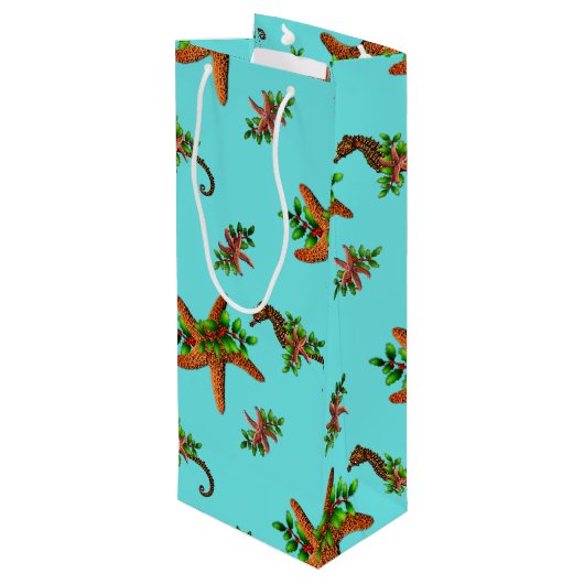 kerststaarten voor Zee Wijn Cadeautas (Achterkant Gekanteld)