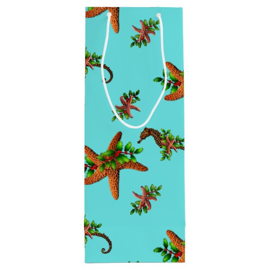 kerststaarten voor Zee Wijn Cadeautas (Achterkant)