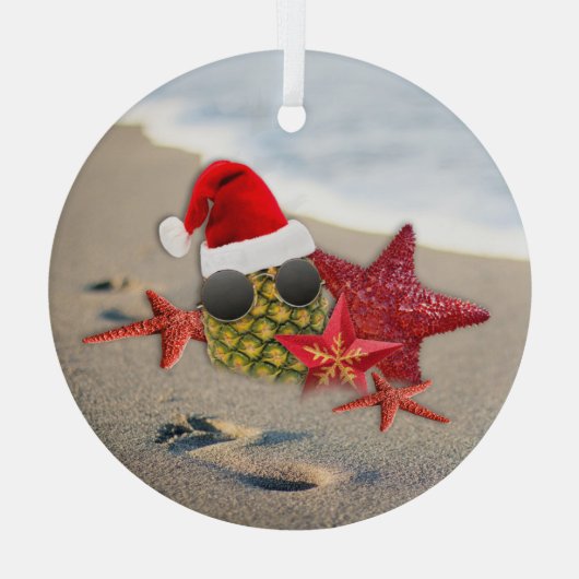 kerststaartroep glas ornament (Achterkant)