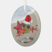 kerststaartroep glas ornament (Voorkant links)
