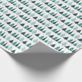 kerststaartwrappers, met bomen cadeaupapier (Hoek)