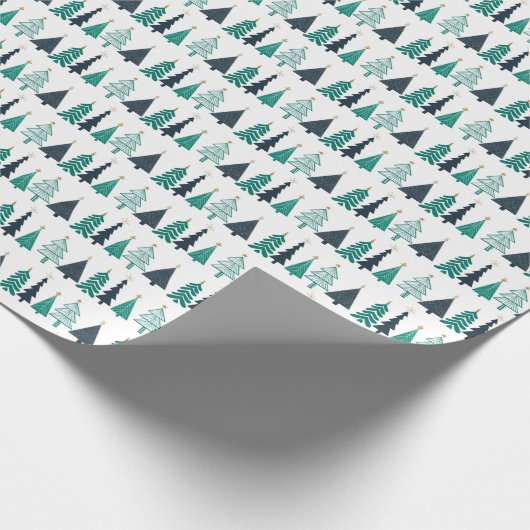 kerststaartwrappers, met bomen cadeaupapier (Hoek)