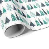 kerststaartwrappers, met bomen cadeaupapier (Rol Hoek)