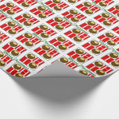 Kerststaat Ohio Buckeye Nut Wrapping Paper Cadeaupapier (Hoek)