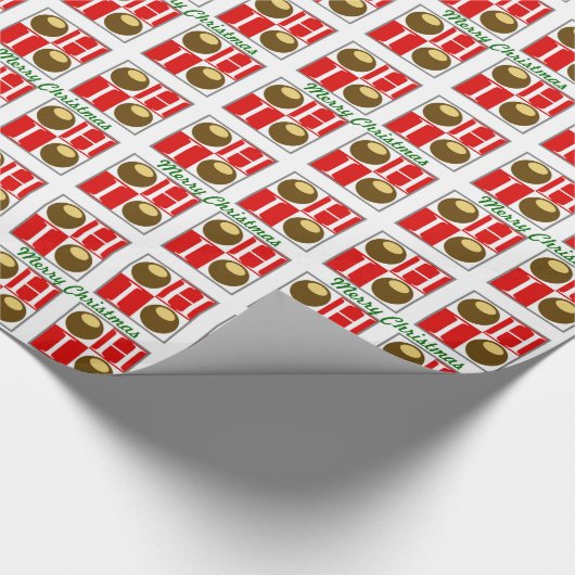Kerststaat Ohio Buckeye Nut Wrapping Paper Cadeaupapier (Hoek)