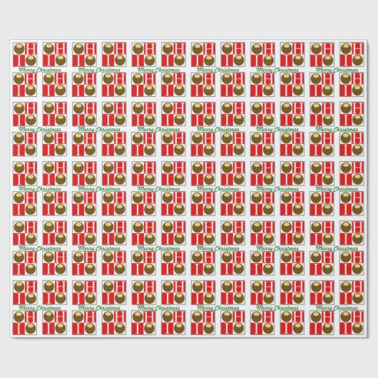 Kerststaat Ohio Buckeye Nut Wrapping Paper Cadeaupapier (Vlak)