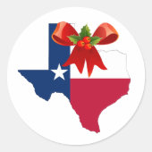 Kerststaat Texas Vlag Stickers zeehonden (Voorkant)