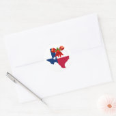 Kerststaat Texas Vlag Stickers zeehonden (Envelop)