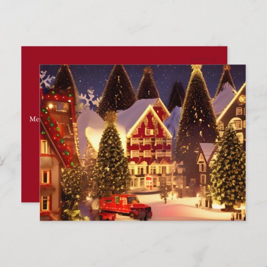 Kerststad Briefkaart (Voorkant / Achterkant)
