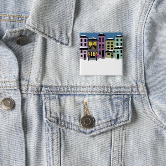 Kerststad ~ Button (In situ)