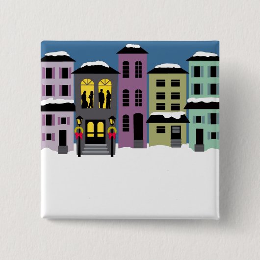 Kerststad ~ Button (Voorkant)