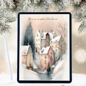 Kerststad Feestdagen Kaart