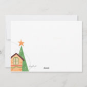 Kerststad huizen Wenskaart Feestdagenkaart (Achterkant)