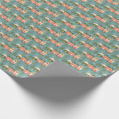 Kerststad in Slate Blue Cadeaupapier (Hoek)