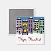 Kerststad ~ Magneet Prettig Hanukkah (Voorkant / Achterkant)