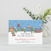 Kerststad Nieuw startpunt voor de Feestdagen Kerst Kaart (Staand voorkant)