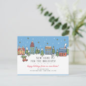 Kerststad Nieuw startpunt voor de Feestdagen Kerst Uitnodiging Briefkaart (Staand voorkant)