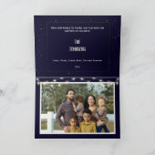 Kerststad Scene 1 Foto Kerstkaart Feestdagen Kaart (Binnen)