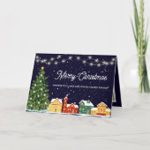 Kerststad Scene 1 Foto Kerstkaart Feestdagen Kaart (Voorkant)