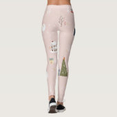 Kerststad: Schattige landschap Leggings (Achterkant)