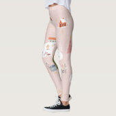 Kerststad: Schattige landschap Leggings (Links)