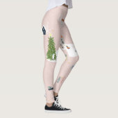 Kerststad: Schattige landschap Leggings (Rechts)