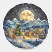 Kerststad Sticker, Vakantie Scene Sticker (Voorkant)