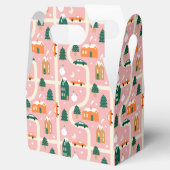 Kerststad Vakantiepatroon Patroon Bedankdoosjes (Geopend)