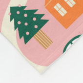 Kerststad Vakantiepatroon Patroon Fleece Deken (Hoek)
