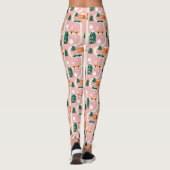 Kerststad Vakantiepatroon Patroon Leggings (Achterkant)