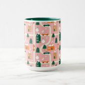 Kerststad Vakantiepatroon Patroon Mok (Midden)