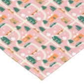 Kerststad Vakantiepatroon Patroon Tafelkleed (Gekanteld)