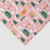 Kerststad Vakantiepatroon Patroon Tissuepapier (Detail)