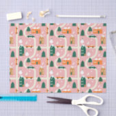 Kerststad Vakantiepatroon Patroon Tissuepapier (Craft)