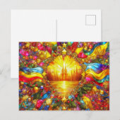 KERSTSTADSBEELD ~ BRIEFKAART ~ (Voorkant / Achterkant)