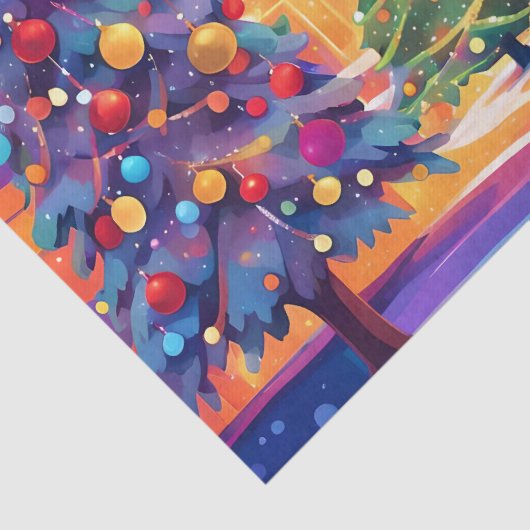 kerststadsweefselpapier tissuepapier (Detail)