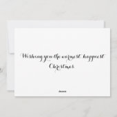 Kerststaf kerstkrans ornament en hulst woord kunst feestdagenkaart (Achterkant)