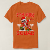 Kerststaf zuster Squad Reindeer Pajama Dabing T-shirt (Design voorkant)