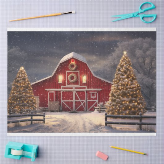 Kerststal 2 Decoupage papier (Craft)