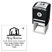 Kerststal #2B Kribbe Baby Jezus Naam Adres Zelfinktende Stempel (In situ)