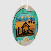 Kerststal 3D | Religieuze Feestdag Ornament (voorkant)