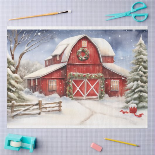 Kerststal 5 Decoupage papier (Craft)