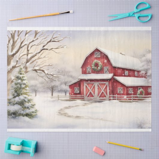 Kerststal 6 Decoupage papier (Craft)