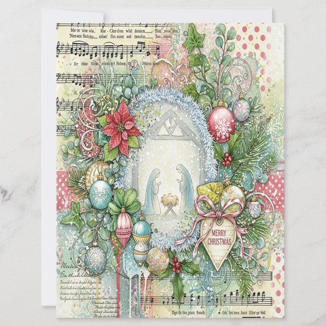 Kerststal ambachtspapier (Voorkant)